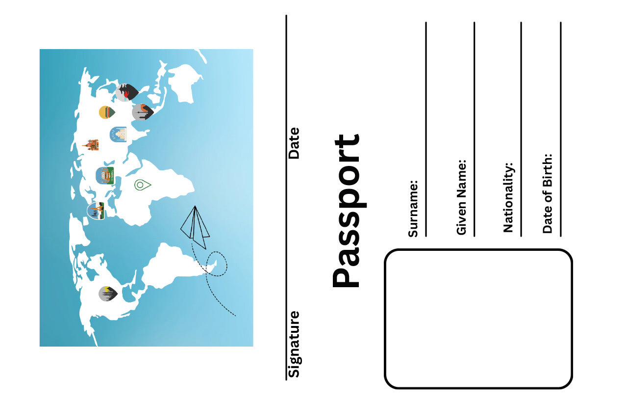kids passport template download