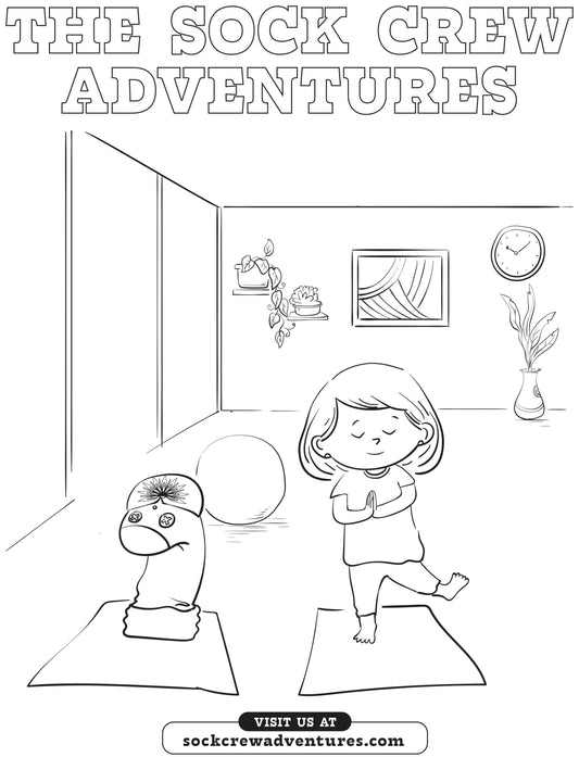 Free - Sara and Raj Yoga Through India Coloring Page