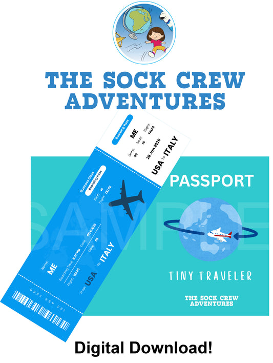 kids passport and boarding pass template download